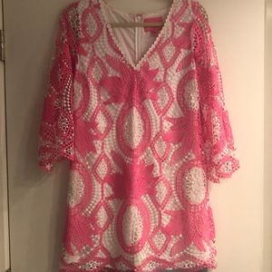 Lily Pulitzer Pineapple Lace Dress/Romper Sz 8